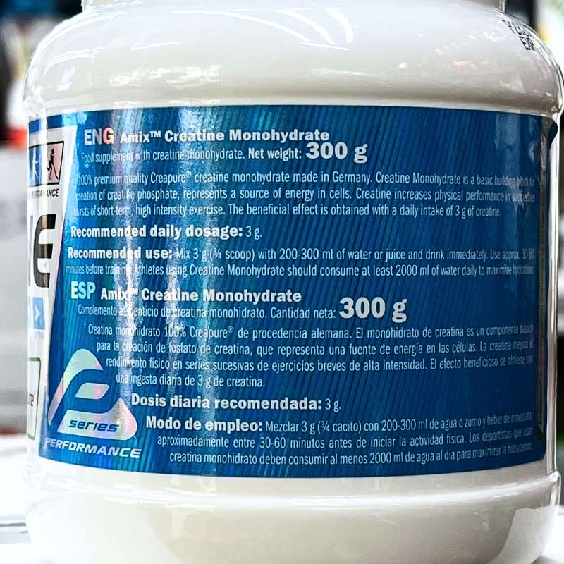 Amix Creatine Monohydrate Creapure 300g Nutrition Facts 1 1709953405