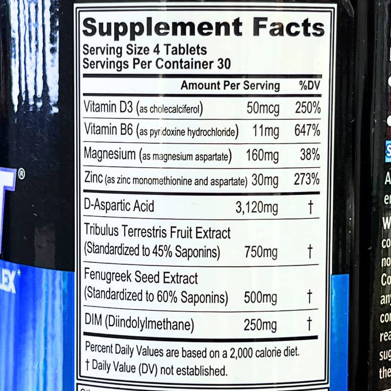Evl Test 30 Servings Nutrition Facts 1709630107