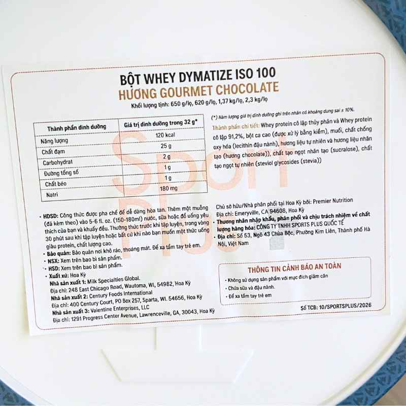 Dymatize ISO 100 Hydrolyzed 3lbs-8