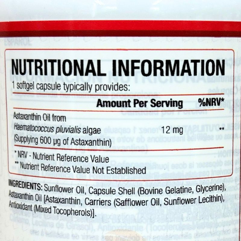 Nu U Astaxanthin 180 Vien Nutrition Facts 1727861535