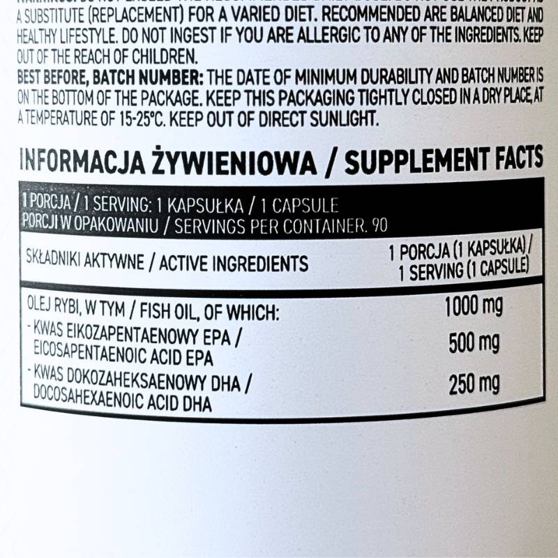 Ostrovit Omega 3 Extreme 90 Vien Nutrition Facts 1721360006