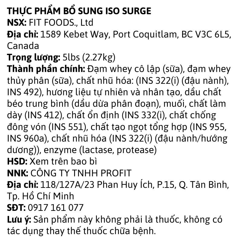 Thong Tin Mutant Iso Surge 5lbs 1730284129