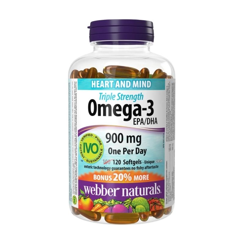 Webber Naturals Triple Strength Omega 3 900mg 120 Vien 1750997313
