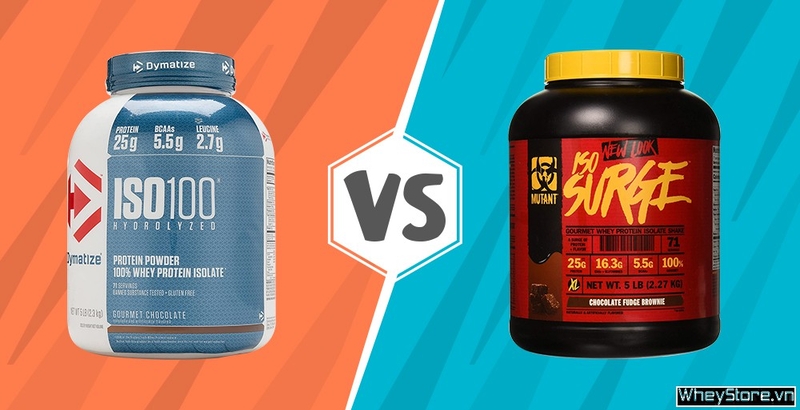 So sánh ISO 100 và ISO Surge. Nên dùng whey protein nào tốt hơn?