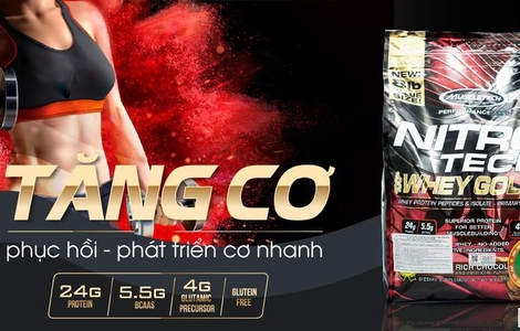 Đánh giá MuscleTech Nitro Tech Whey Gold 8lbs có tốt không?