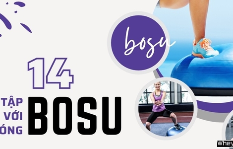 14 bài tập với bóng bosu kích thích phát triển cơ bắp toàn thân