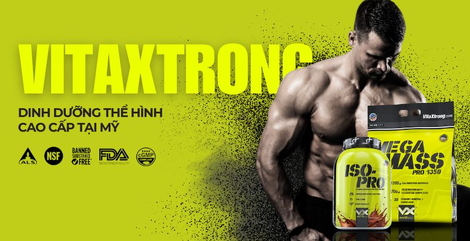 VitaXtrong - Nguồn dinh dưỡng thể hình chuẩn chất lượng USA với mức giá rẻ