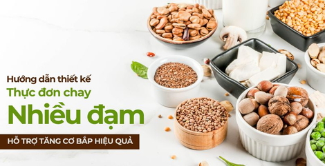Hướng dẫn thiết kế thực đơn chay nhiều đạm hỗ trợ tăng cơ bắp hiệu quả