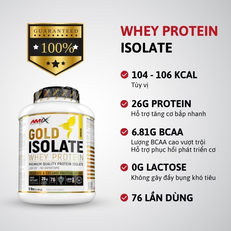 Amix Gold Isolate Whey Protein 5lbs