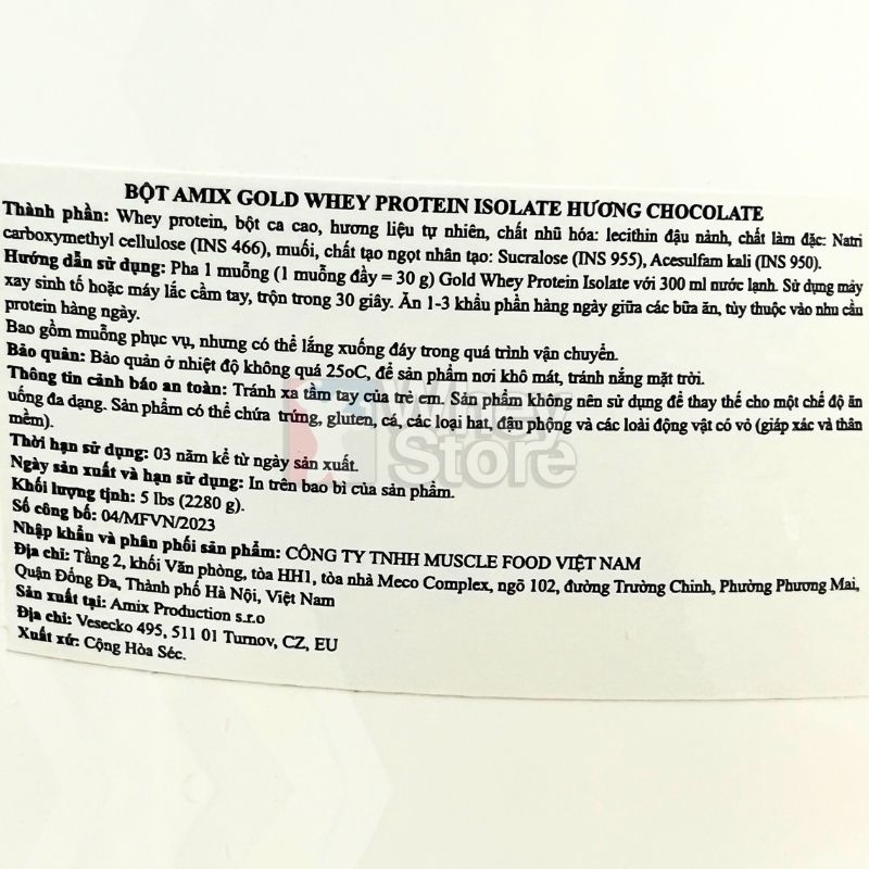 Amix Gold Isolate Whey Protein 5lbs