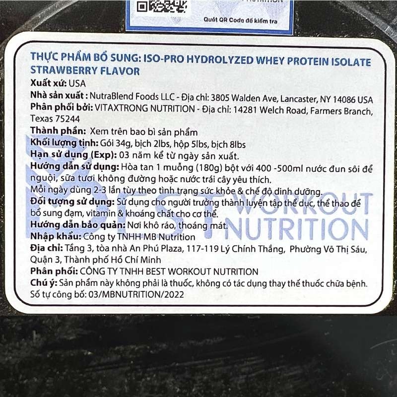 VX Iso Pro Hydrolyzed Whey Isolate 5lbs