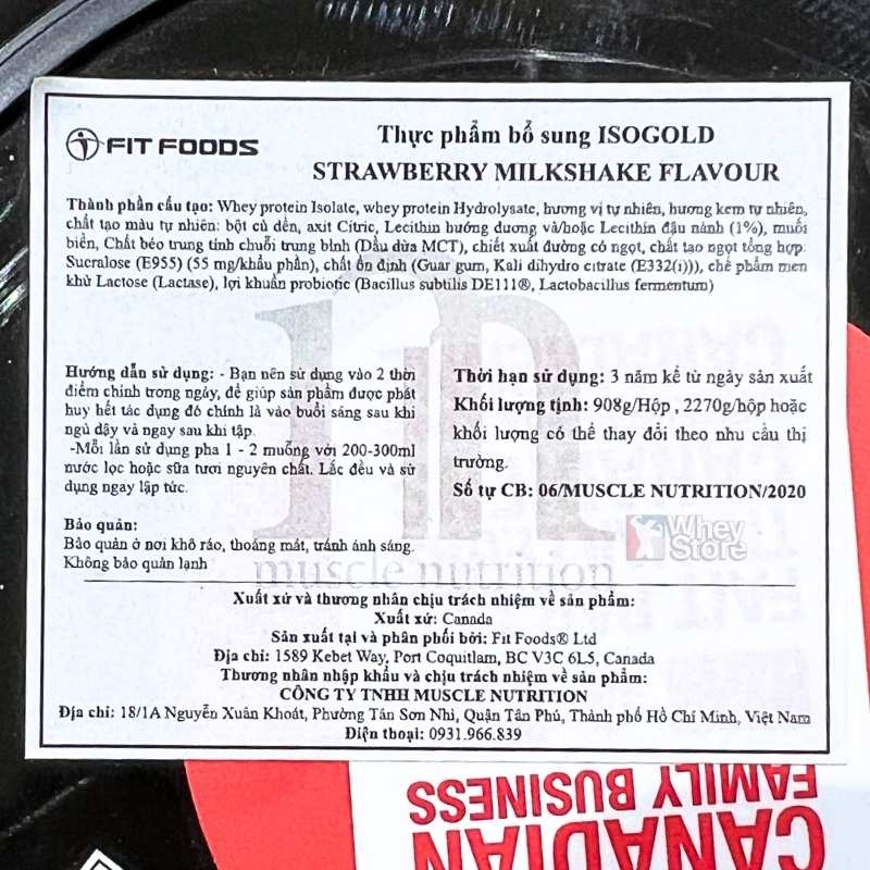 PVL ISO Gold Premium Whey Protein With Probiotic 5lbs