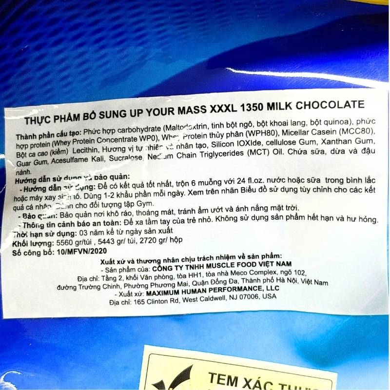 MHP Up Your Mass XXXL 1350 5.4kg