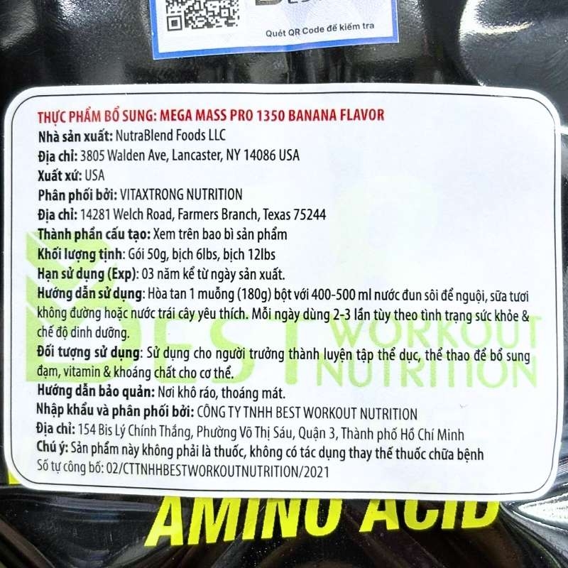 VX Mega Mass Pro 1350 12lbs