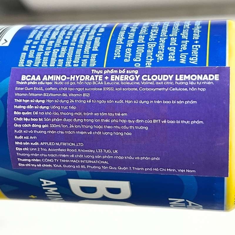 Applied Nutrition BCAA Amino - Hydrate + Energy lon 330ml