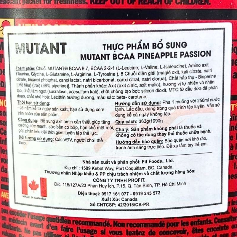 Mutant BCAA 30 servings