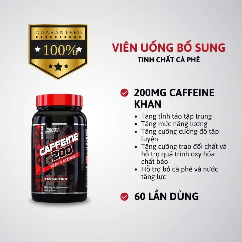 Nutrex Caffeine 200mg - 60 viên