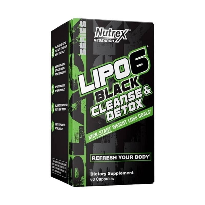 Nutrex Lipo6 Black Cleanse &amp; Detox - 60 viên