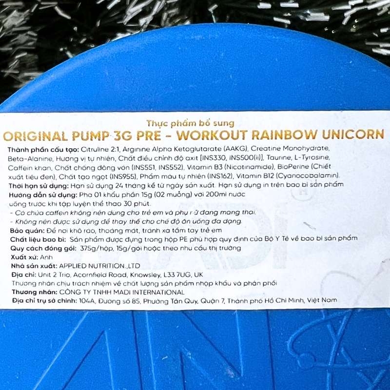 Applied Nutrition PUMP 3G Pre-Workout With Caffeine 25 servings