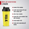 Bình lắc WheyStore 1 ngăn - 600ml