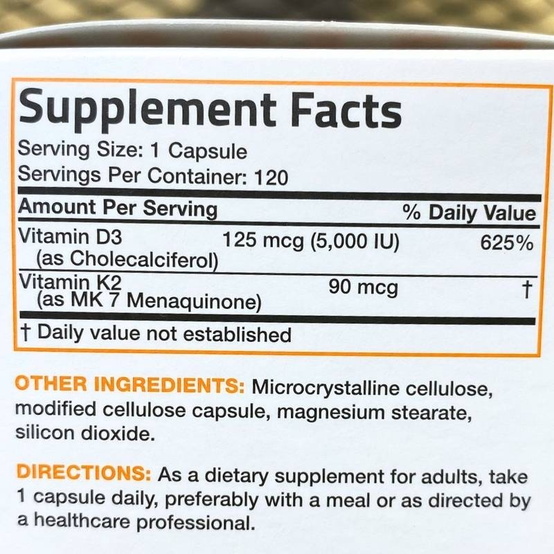 Bronson Vitamin K2+D3 - 120 viên