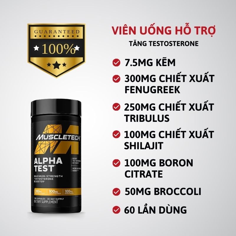 MuscleTech Alpha Test - 120 viên