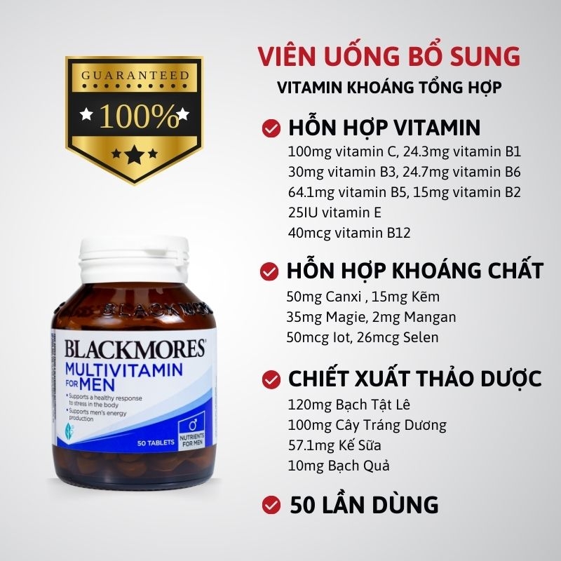 Blackmores Multivitamin For Men - 50 viên