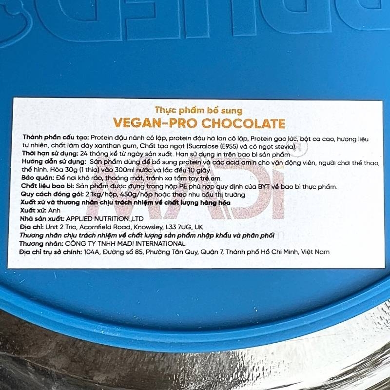 Applied Nutrition Vegan-Pro 2.1kg