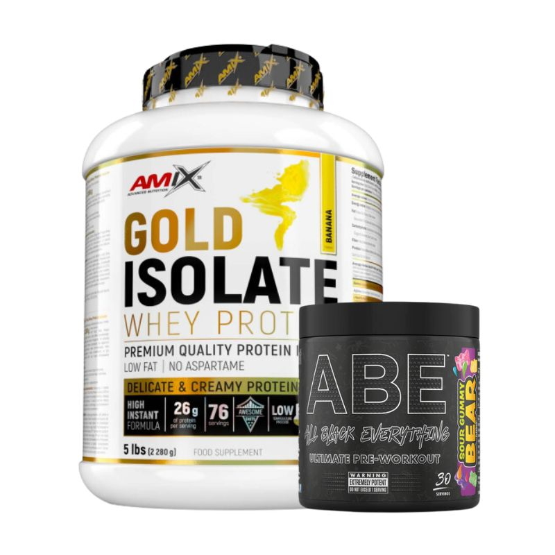 Combo tăng cơ, tăng sức mạnh Amix Gold Isolate + ABE Pre-workout