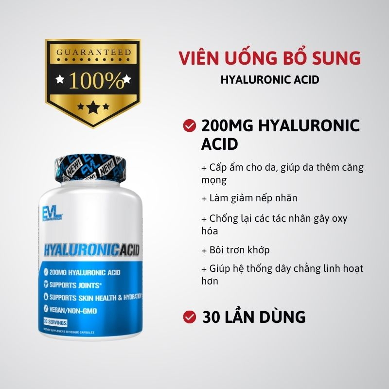 EVL Hyaluronic Acid - 30 viên 