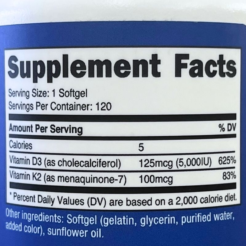 Nutricost Vitamin K2 + Vitamin D3 - 120 viên