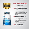 EVL Vitamin D3+K2 - 60 viên