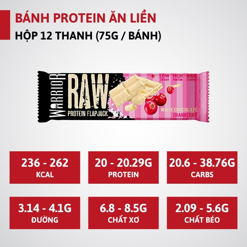 Warrior RAW Protein Flap Jack 12 thanh