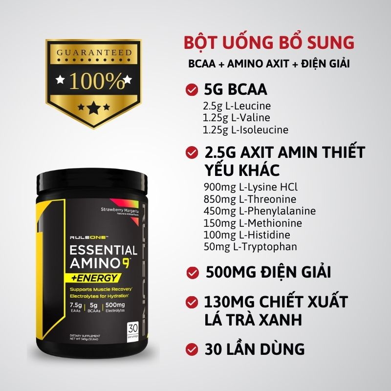 Rule1 Essential Amino 9 + Energy 30 servings