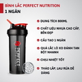 Bình lắc Perfect Nutrition 1 ngăn - 800ml