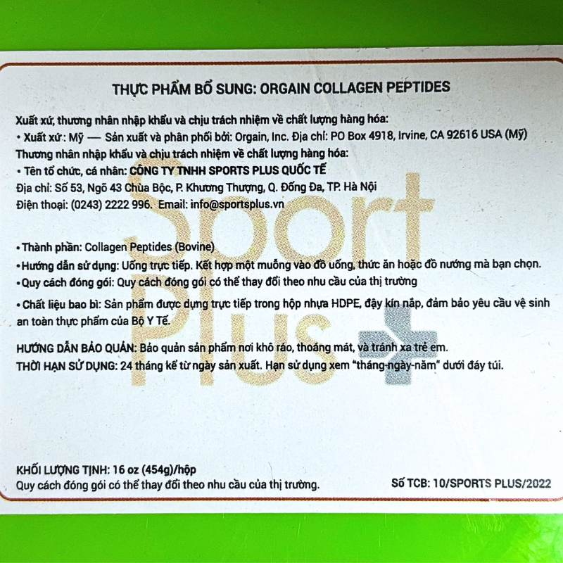 Orgain Collagen Peptides 1lb