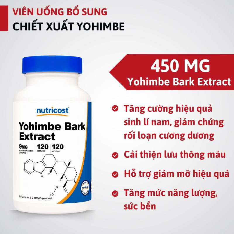 Nutricost Yohimbe Bark Extract - 120 viên