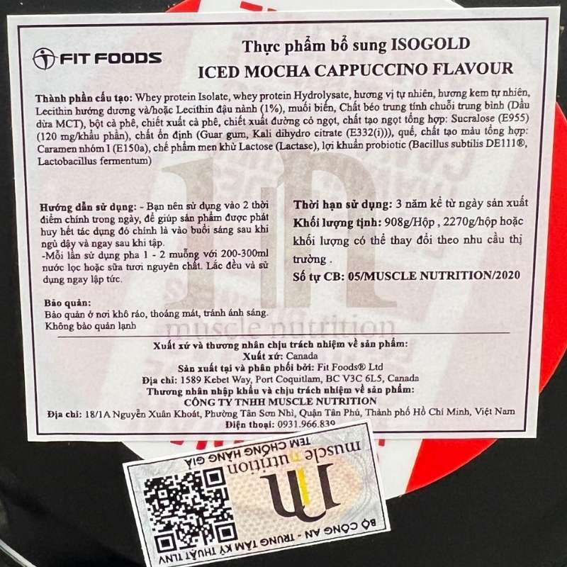 PVL ISO Gold Premium Whey Protein With Probiotic 2lbs