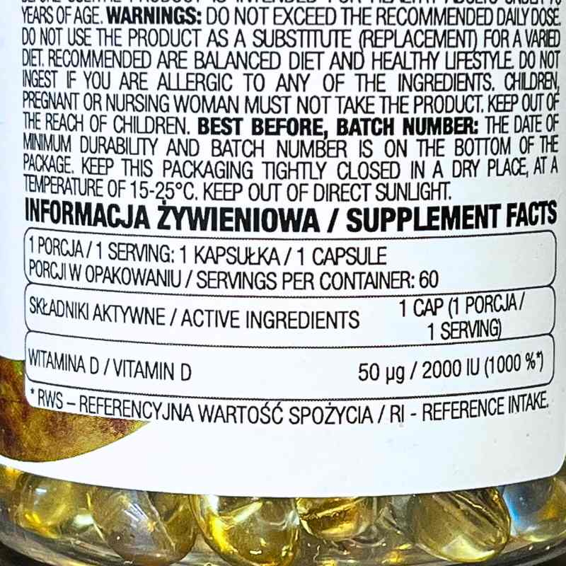 Ostrovit Vitamin D3 2000 IU - 60 viên