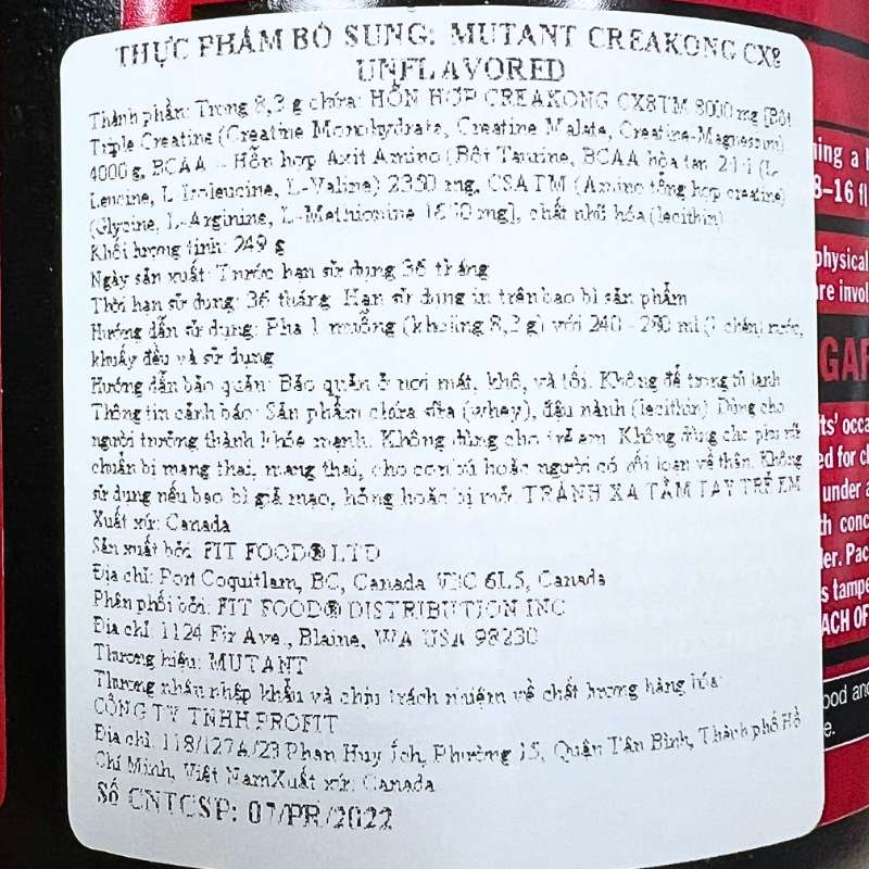 Mutant Creakong CX8 249g