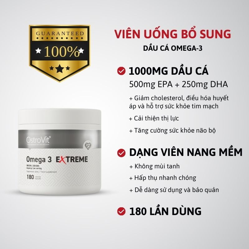 Ostrovit Omega 3 Extreme - 180 viên