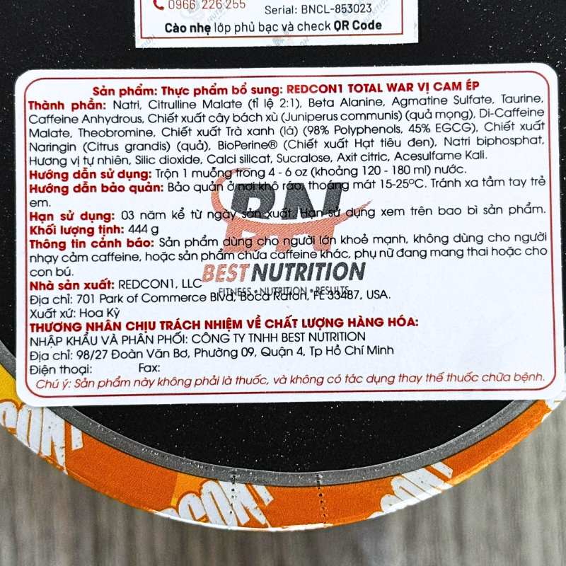 Redcon1 Total War 30 servings