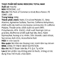 Redcon1 Total War 30 servings