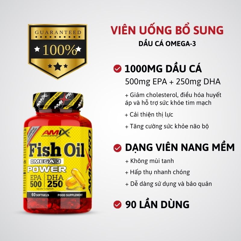 Amix Fish Oil Omega3 Power - 90 viên