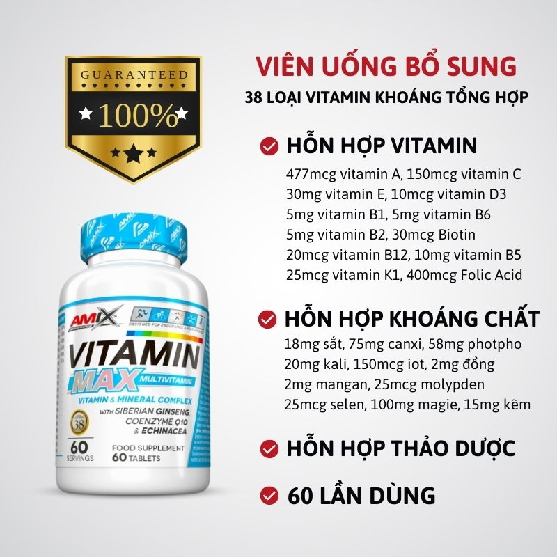 Amix Vitamin Max Multivitamin - 60 viên
