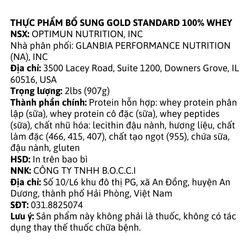 ON Gold Standard 100% Whey 2lbs