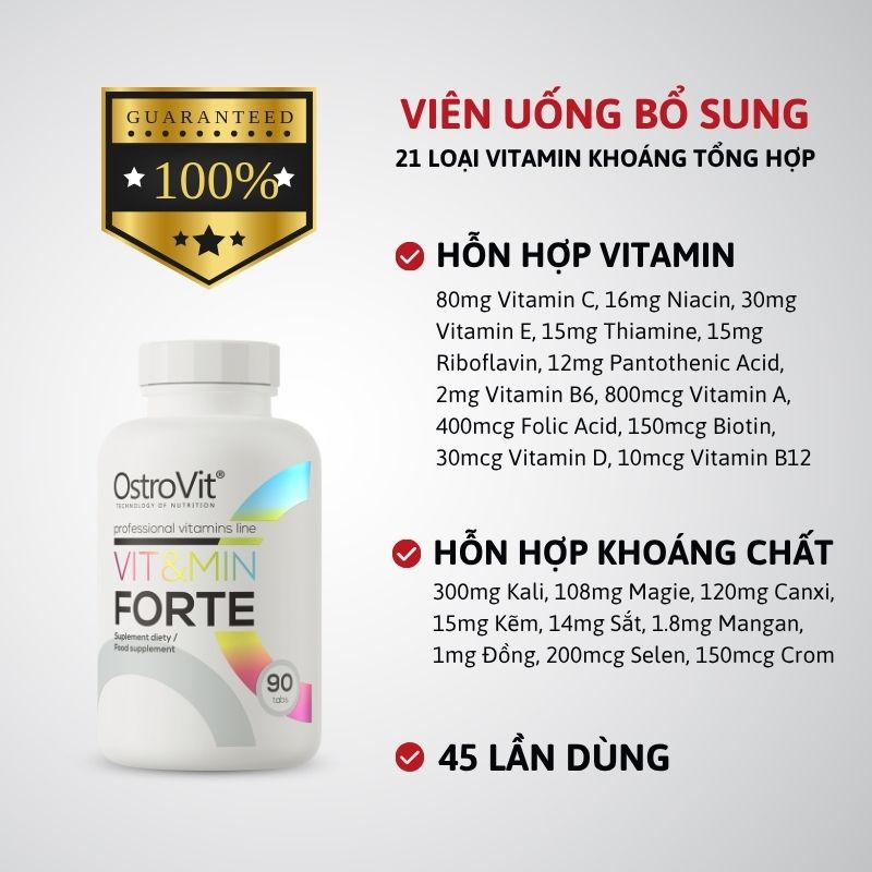 Ostrovit Vit&amp;Min Forte - 90 viên