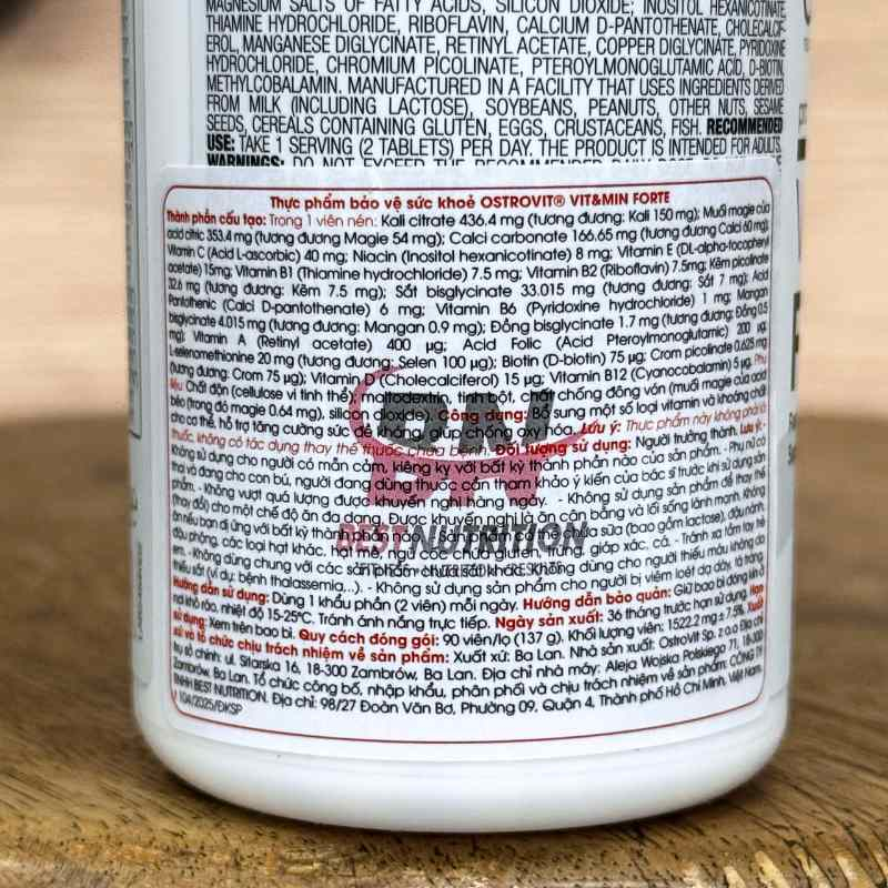 Ostrovit Vit&amp;Min Forte - 90 viên