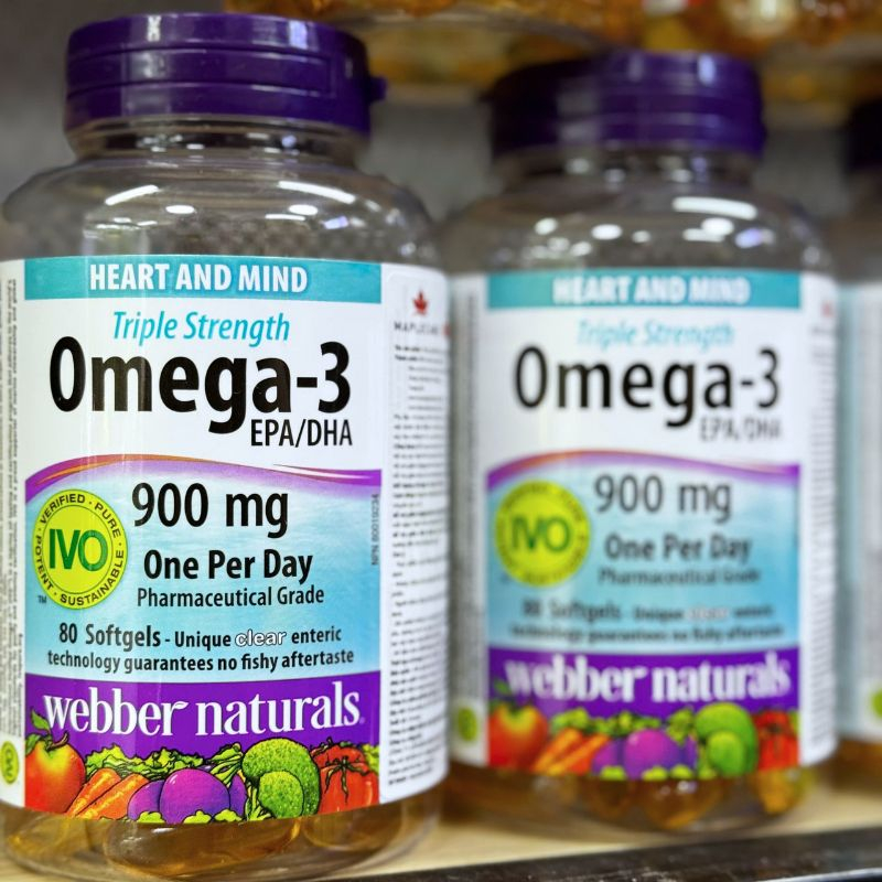 Webber Naturals Triple Strength Omega-3 900mg - 80 viên