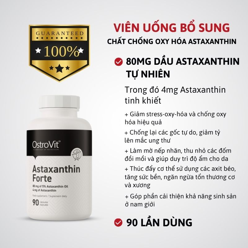 Ostrovit Astaxanthin Forte - 90 viên